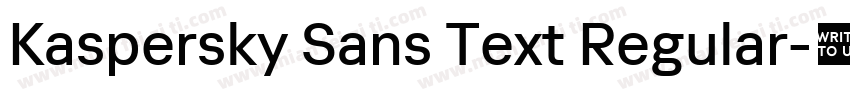 Kaspersky Sans Text Regular字体转换